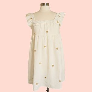 NWT Wild Fable Linen Blend Flutter Sleeve Dress Size Medium